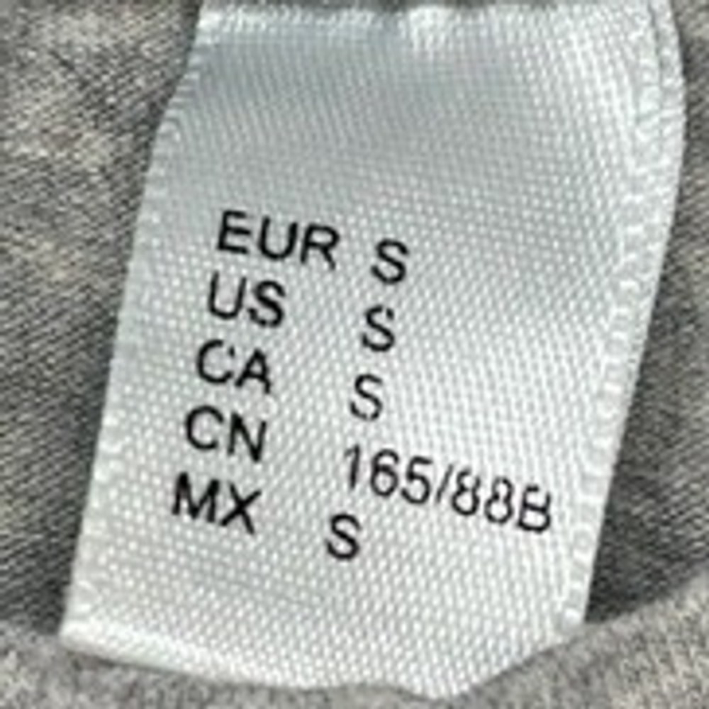 Womens Heather Gray Short Sleeve Cropped Crew Neck T-Shirt Small Basic Tee - Picture 2 of 3